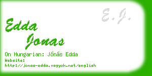 edda jonas business card