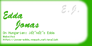 edda jonas business card
